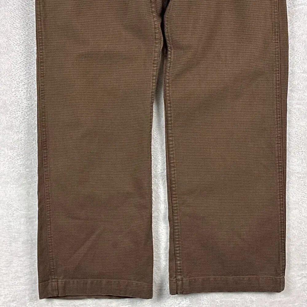 VTG Gap Pants Mens 36x34 (36x32) Brown Houndstooth Boot Fit Baggy Preppy Y2K